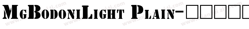 MgBodoniLight Plain字体转换